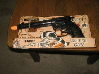 Davy Crockett 1950s UNUSED cowboy western cap water gun Knickerbocker 