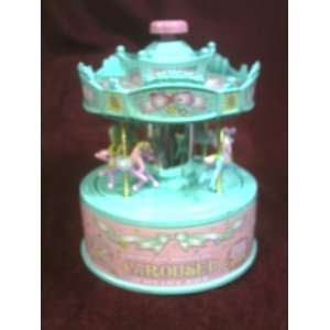  Wind up Musical Carousel Jewelry Box: Toys & Games