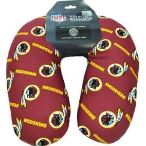   Redskins Soft Microbead Travel Neck Support Airplane Pillow Red