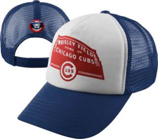 Vintage CHICAGO CUBS Retro Wrigley Field Mesh Hat Cap  