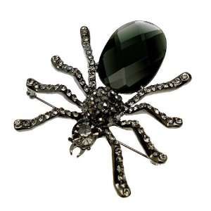  Acosta   Giant Hematite Crystal Spider Brooch Jewelry