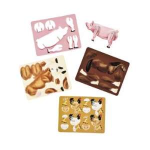  Farm Animal 3D Puzzles   Office Fun & Desktop Toys: Toys 