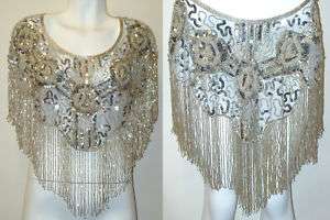 Sequin Scarf Shawl Wrap   Silver * Evening Wear  