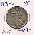 1918 S Walking Liberty Half Dollar VERY NICE VF  