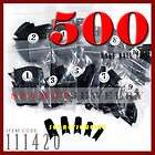 500 pcs Acrylic French Half Nail Tips French Tips Extension   HOT PINK 