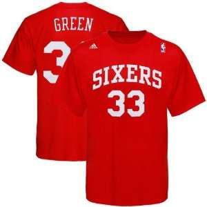   76ers #33 Willie Green Red Player T shirt: Sports & Outdoors