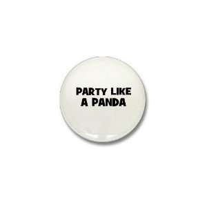  party like a panda Animals Mini Button by  Patio 