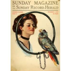  1910 Cover Chicago Sunday Magazine Record Herald Woman 