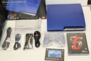   PlayStation 3 160GB Slim Titanium Blue Gran Turismo 5 Racing Pack 3.55