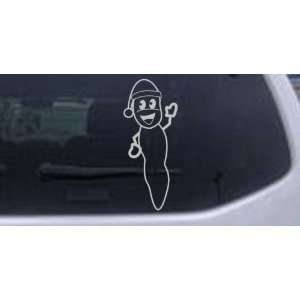 Mr. Hanky Cartoons Car Window Wall Laptop Decal Sticker    Silver 40in 