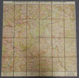 WW2 G.I. WAR TROPHY MAP of GERMANY   BLATT FRANKFURT  