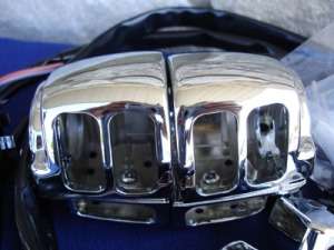 HANDLEBAR WIRING HARNESS WITH CHROME SWITCH HOUSINGS & SWITCHES FOR 