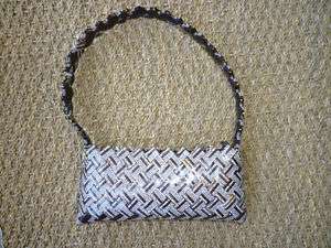 Chocolate Candy Gum Wrapper Purse w/ zip top  Brown  