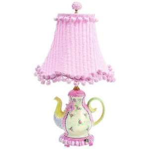   Lamp with Pink Chenille Shade by Just Too Cute: Toys & Games