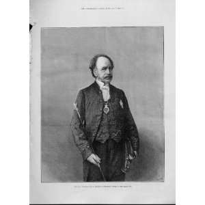  Gen Sir W Knollys Usher Of Black Rod Antique Print 1883 