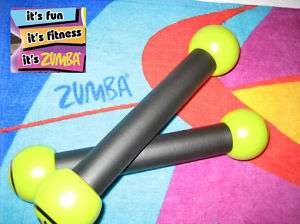 ZUMBA DUMBELLS TONING STICKS 1 POUND EACH BRAND NEW  