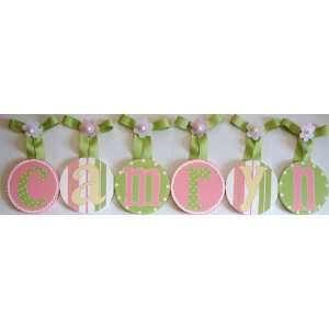  Camryns Hand Painted Round Wall Letters: Home & Kitchen
