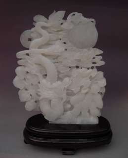 Top! Chinese White Kunlun Jade Carved Dragon Sculpture  