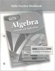 Algebra Concepts and Applications, Skills Practice Workbook 