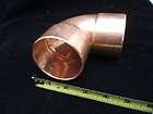 Copper Pipe Fitting   2 Inch Long 90 Degree   New   