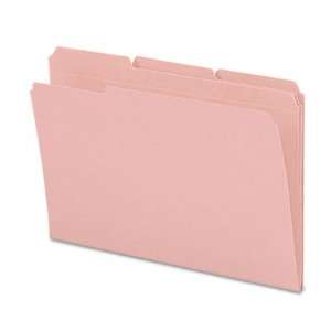 Smead 17634   File Folders, 1/3 Cut, Reinforced Top Tab, Legal, Pink 