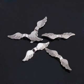 F11821*35X Tibetan Silver Angel Wing Metal Spacer Beads  