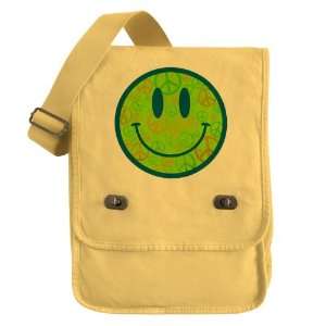   Field Bag Yellow Smiley Face With Peace Symbols: Everything Else