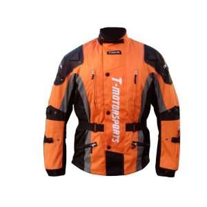 TMS Mens Orange Enduro Armor Jacket Motorcycle Touring Dual Sport Dirt 