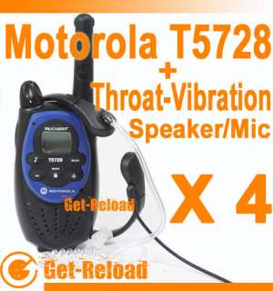 Motorola 2 Way Walkie Talkie + Throat Vibration Mic  