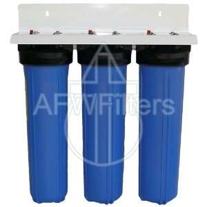 20 3 Stage Big Blue Whole House Complete Water Filter System with 4.5 