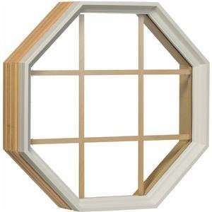  White Vinyl Octagon Window