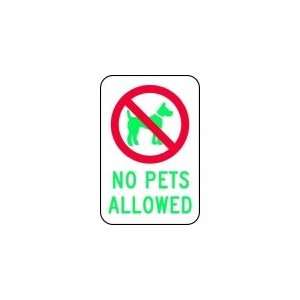  BRADY 115211 Safety Sign,No Pets Allowed,18 x 12 In