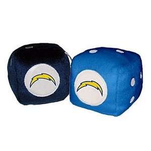  San Diego Chargers Fuzzy Dice: Sports & Outdoors