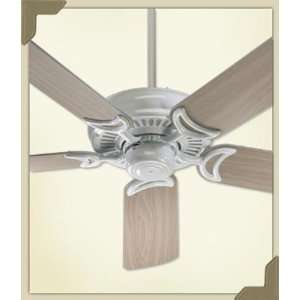   Venture Ceiling Fan, White Finish with Washed Oak, White Blades: Home