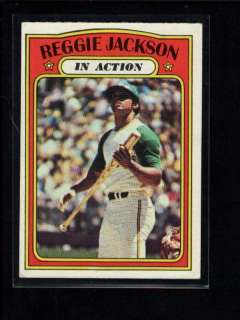 1972 TOPPS #436 REGGIE JACKSON IN ACTION EX A5333  