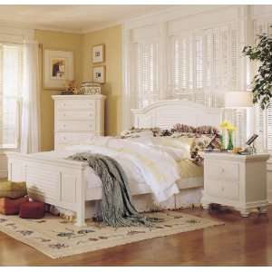  6/6 King Panel Bed by Broyhill   Cottage White (4961 57R 