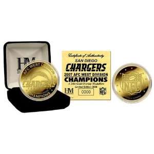  2007 Afc West Division Champions 24Kt Gold Coin: Sports & Outdoors