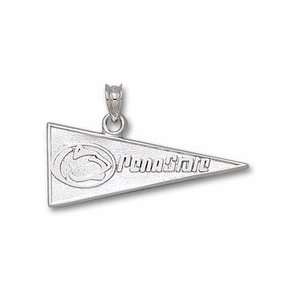   Silver PENN STATE & Lion Head Pennant Pendant: Sports & Outdoors
