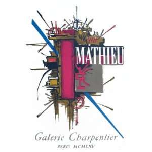  Galerie Charpentier lithograph by Georges Mathieu. size 