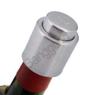 New Stainless Steel Vacuum Sealed Wine Bottle Stopper  
