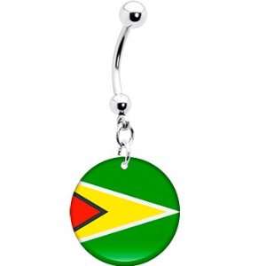  Guyana Flag Belly Ring Jewelry