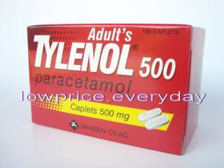 bottle 100 caplets TYLENOL Extra Strength Paracetamol (Acetaminophen 