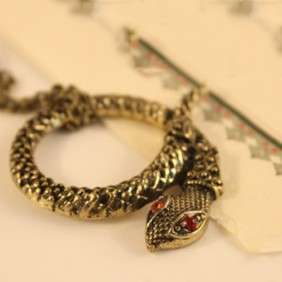   Retro Fashion Personality The king snake Pendant Necklace 5052  