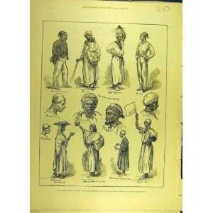  1882 Sketches Fashion Egypt Clothes Travellers Print