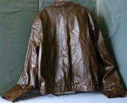 WILSON brown LEATHER Jacket Mens Sz 46  