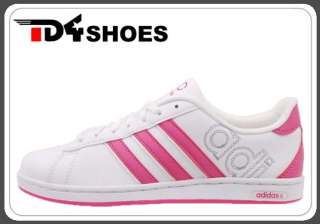 Adidas Neo Label Derby W White Pink New 2012 Womens Retro Casual Shoe 