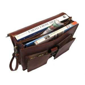    Floto Imports Novella Briefcase in Brown   4545: Office Products