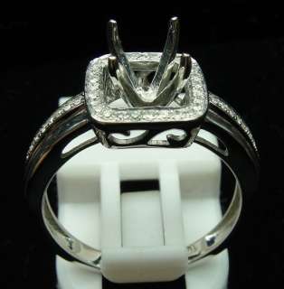 ROUND 6.5mm 14K Gold Diamond Semi Mount Engagement Ring  