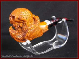 DRAGON WITH SKULL Meerschaum Smoking Tobacco Pipes 568  