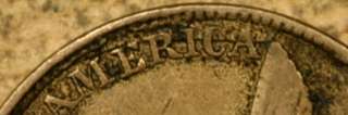 1857 XF Flying Eagle Cent   Obverse Die Clash With Seated Half Dollar 